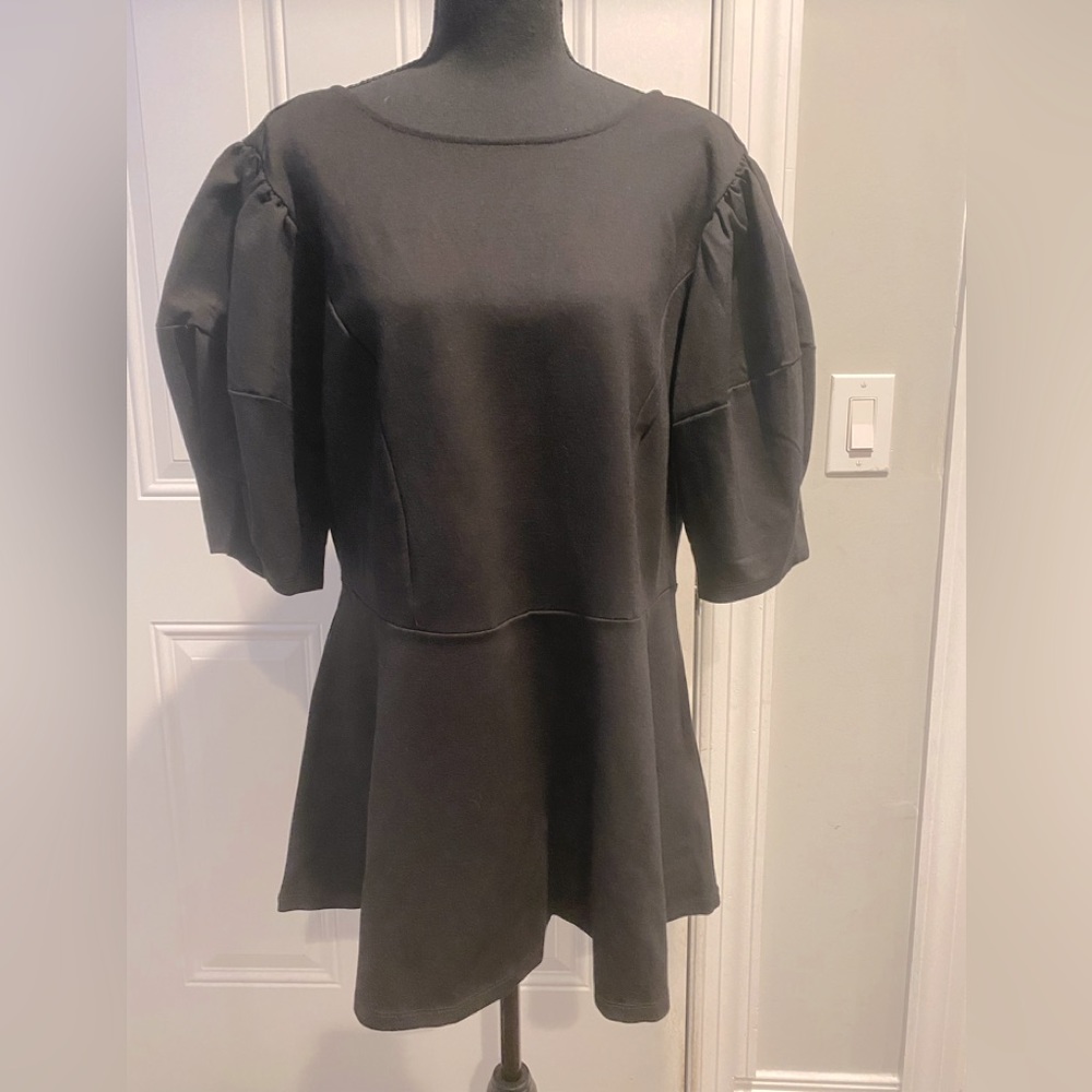 Black Peplum Blouse
